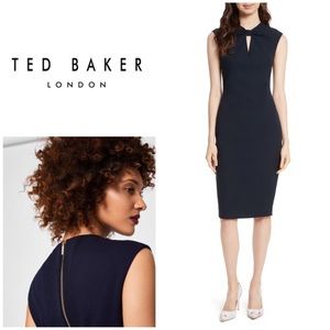 New Ted Baker Kezzia Navy BodyCon Dress